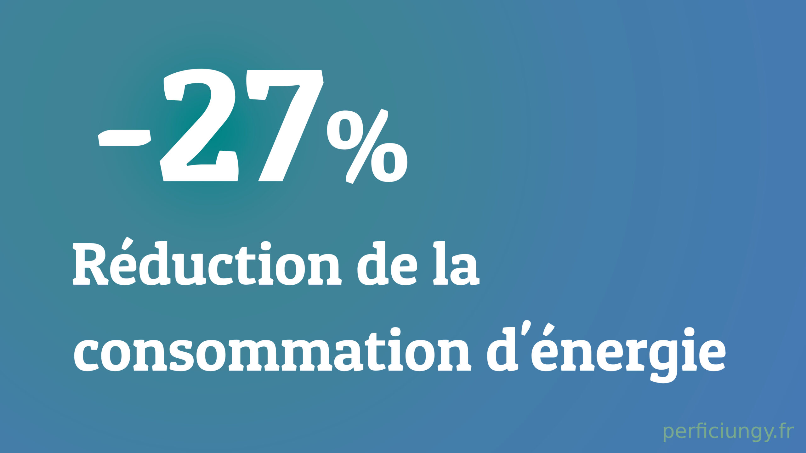 - 27% RÉDUCTION DE LA CONSOMMATION D'ÉNERGIE
PERFICIUNGY.FR